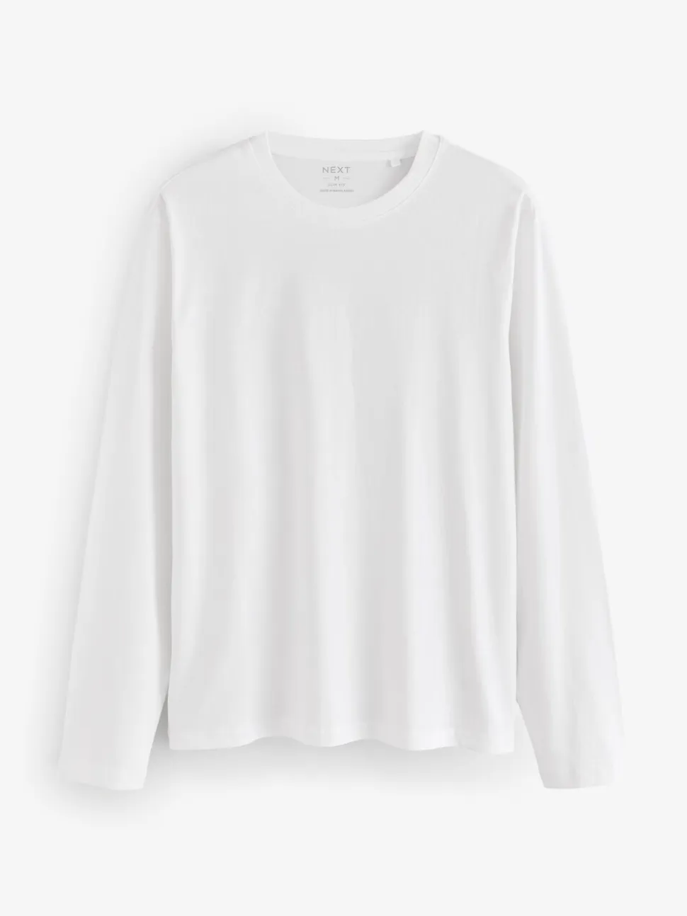 Zwart/Wit/Grijs/Blauw - Slim Fit - verpakking van 5 regular-fit T-shirts met lange mouwen van 100% katoen