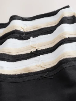 Zwart/wit/pastelroze huidskleur - Full Briefs Cotton Knickers 10 Pack