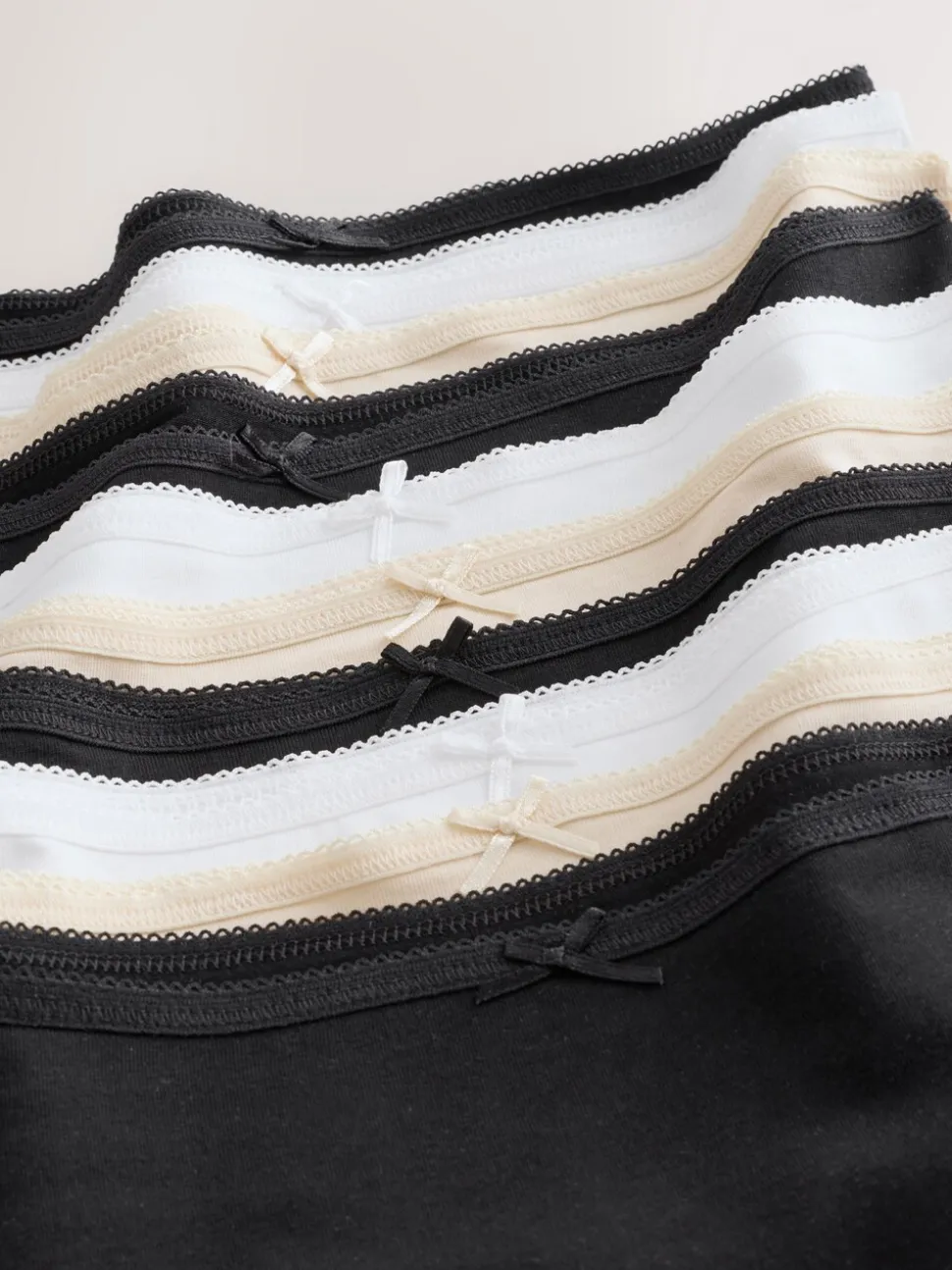 Zwart/wit/pastelroze huidskleur - Full Briefs Cotton Knickers 10 Pack