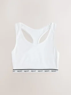 Zwart/zwart/grijs/wit - Ultimate Comfort Cotton Logo Crop Bras 4 Pack